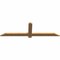 Ekena Millwork Eugene Smooth Timber Gable Bracket, Western Red Cedar, 60"W x 17"H x 1 1/2"D x 3 1/2"F, 7/12 Pitch GBW060X17X0204EUG00SWR - alternate 5